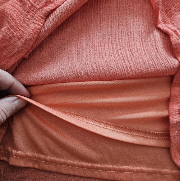 L Love Womens Coral Ruffle Sleeve Dress Size‎ M - Picture 4 of 7